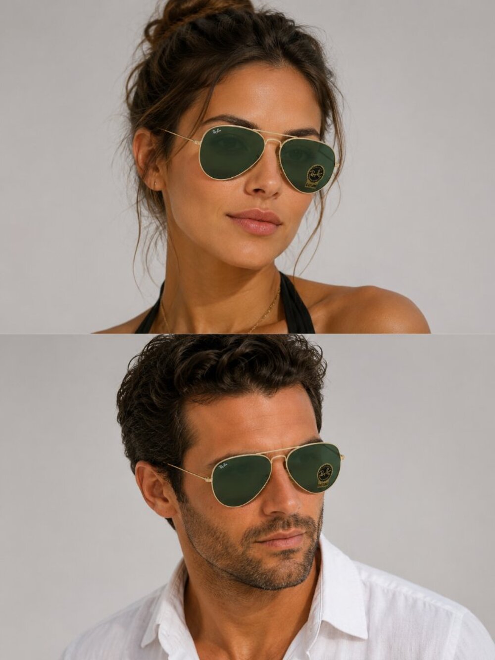 Ray-Ban RB3025 Aviator Sunglasses L0205 Gold/Green G-15 Lens